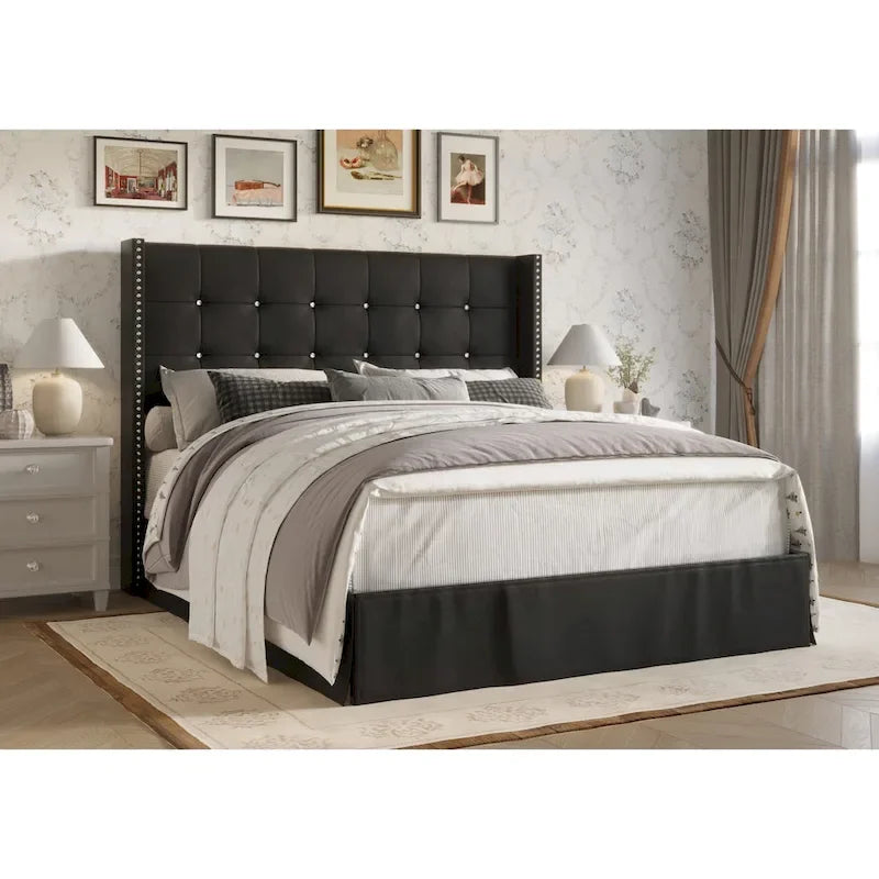 Tufted Upholstered Platform Bed