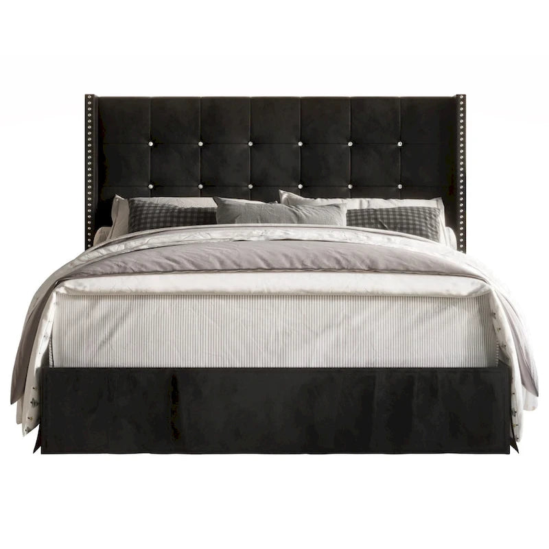 Tufted Upholstered Platform Bed