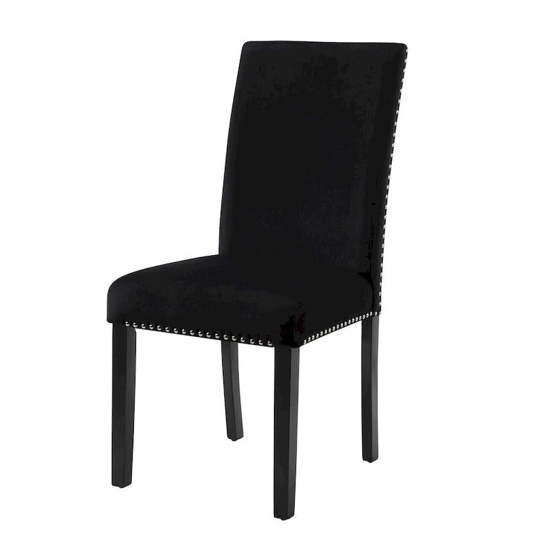Velvet Dining Chair with Nailhead Trim, Set of 2
