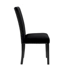 Velvet Dining Chair with Nailhead Trim, Set of 2