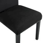 Velvet Dining Chair with Nailhead Trim, Set of 2