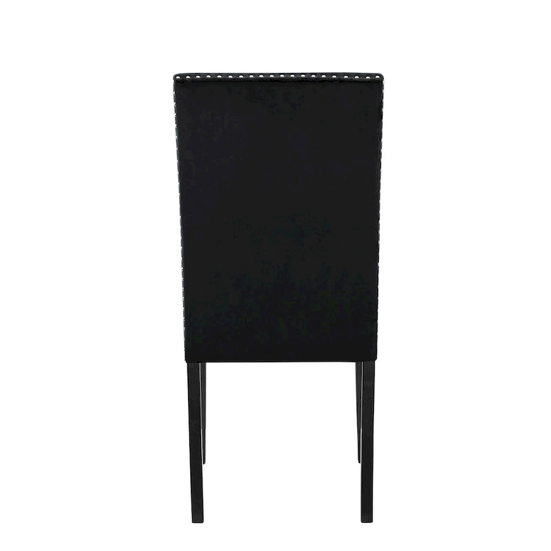 Velvet Dining Chair with Nailhead Trim, Set of 2