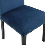 Velvet Dining Chair with Nailhead Trim, Set of 2