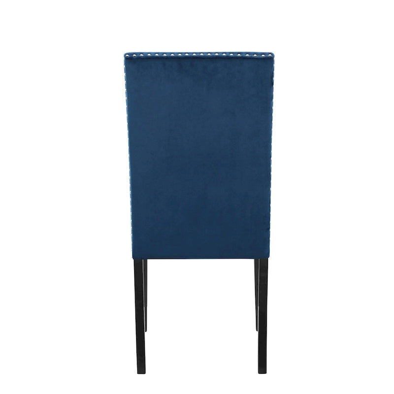 Velvet Dining Chair with Nailhead Trim, Set of 2