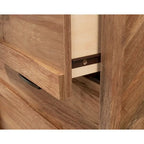 3-Drawer Chest with Herringbone Side Panels