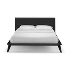 King Size Platform Bed with Wood Headboard