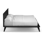 King Size Platform Bed with Wood Headboard