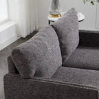 2-Seat Chenille Fabric Loveseat with Side Storage Pockets