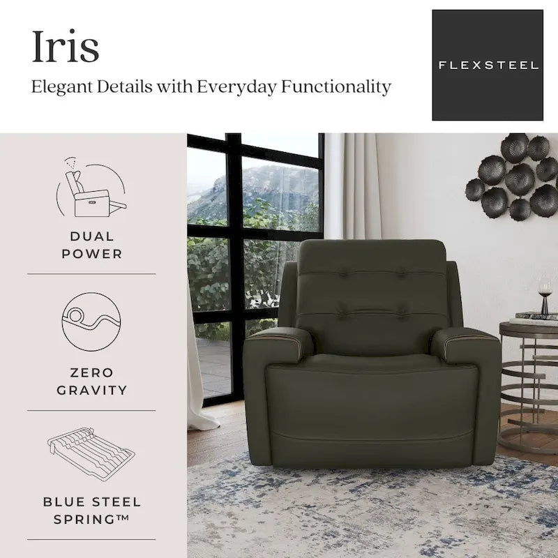 Power Recliner with Adjustable Electric Headrest