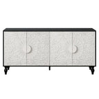 Storage Cabinet with Carved Symmetrical Door Design