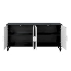 Storage Cabinet with Carved Symmetrical Door Design