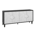 Storage Cabinet with Carved Symmetrical Door Design