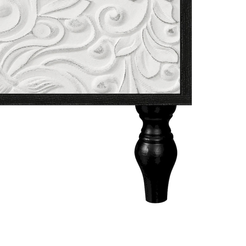 Storage Cabinet with Carved Symmetrical Door Design