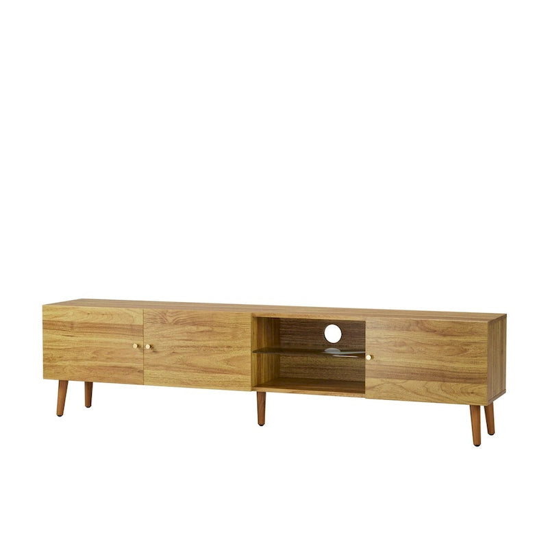 70" Mid-Century TV Media Console with 3-Door Storage