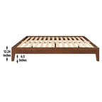 King Platform Bed in Solid Pine with 28-Slat Support System