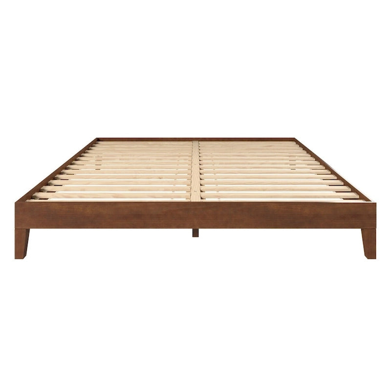 King Platform Bed in Solid Pine with 28-Slat Support System