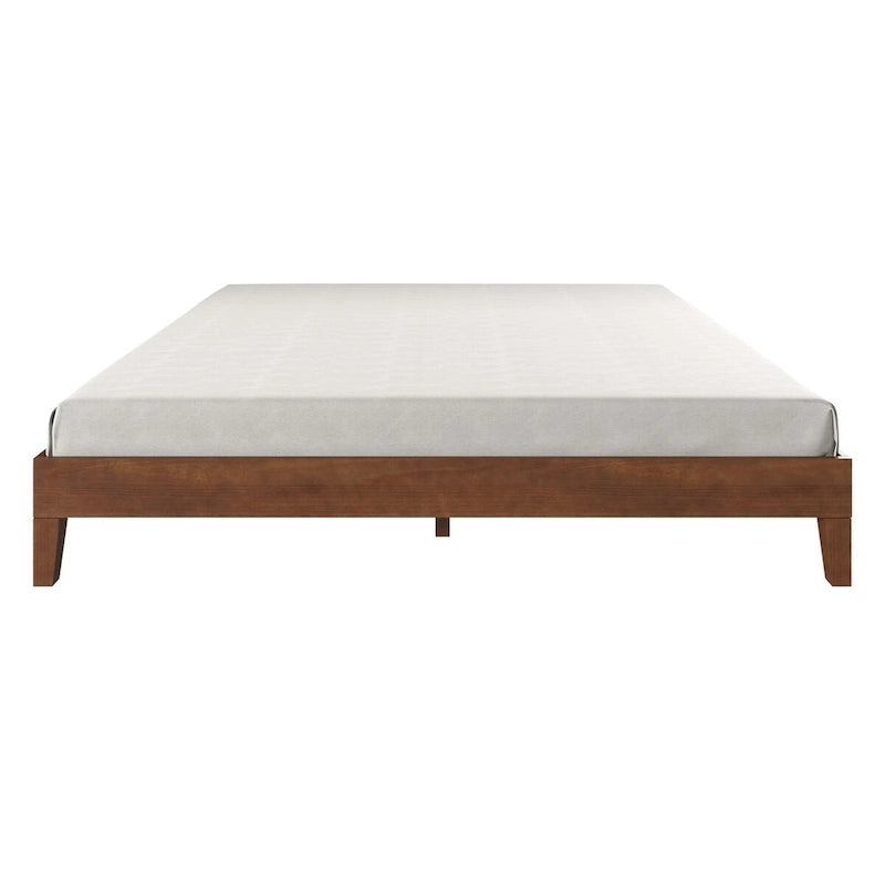 King Platform Bed in Solid Pine with 28-Slat Support System